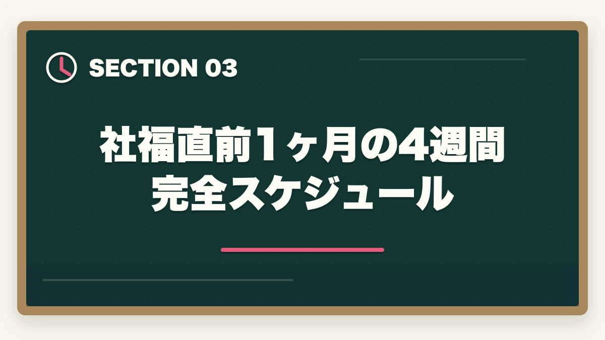 社福直前1ヶ月の4週間完全スケジュール｜社会福祉士 国家試験 直前 1ヶ月 勉強法|19科目1問以上突破の駆け込み完全マニュアルの図解