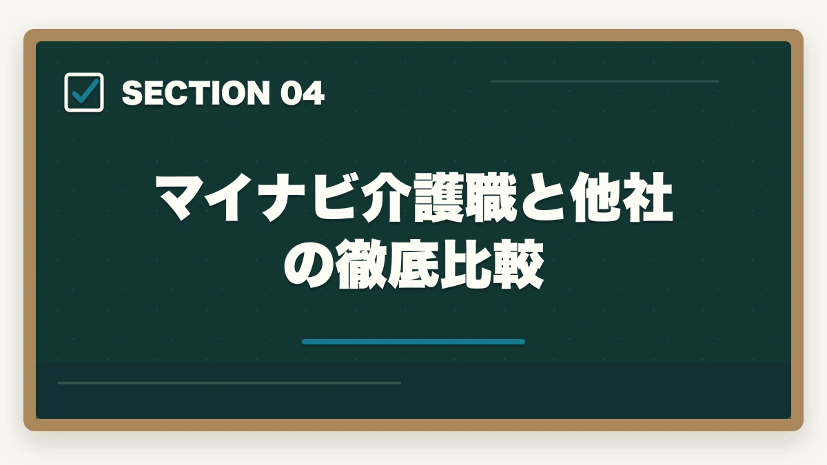 マイナビ介護職と他社の徹底比較｜マイナビ介護職の評判口コミ|10年介護経験者が見たメリット・デメリット【2026年】の図解