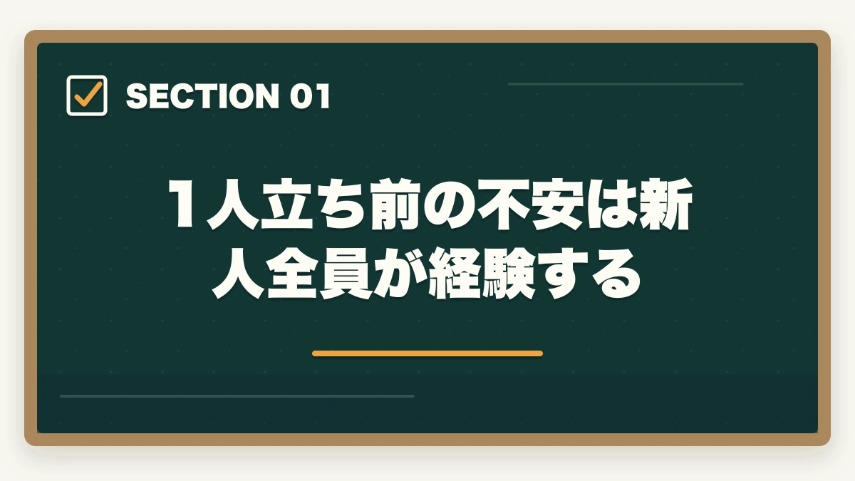 1人立ち前の不安は新人全員が経験する｜訪問介護 ヘルパー 1人立ち 不安|事前準備5ステップとメンタル対策の完全ガイドの図解