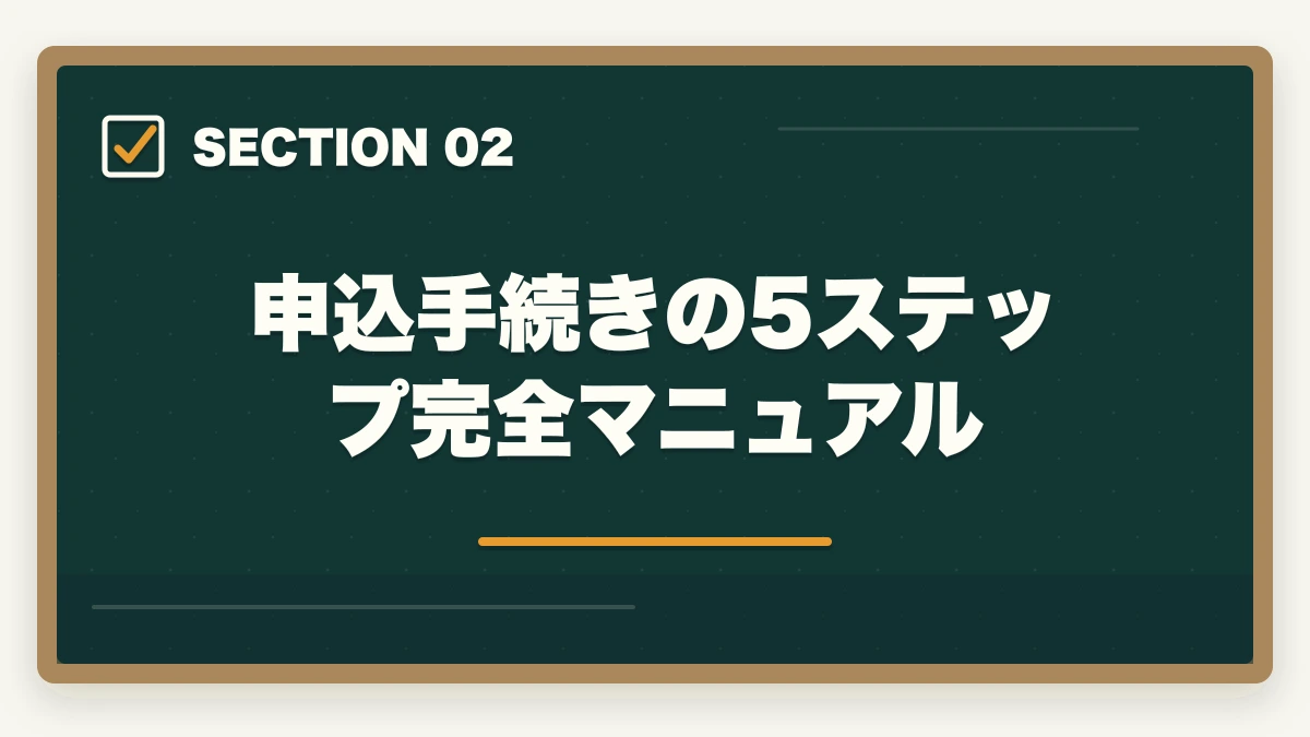 申込手続きの5ステップ完全マニュアル｜ケアマネ試験の申込手続きはどう進める?5ステップの流れと必要書類7点の図解