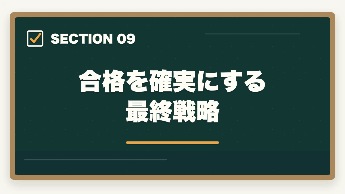 合格を確実にする最終戦略｜ケアマネ通信講座おすすめ3社|5年目から始める合格率4倍化の図解