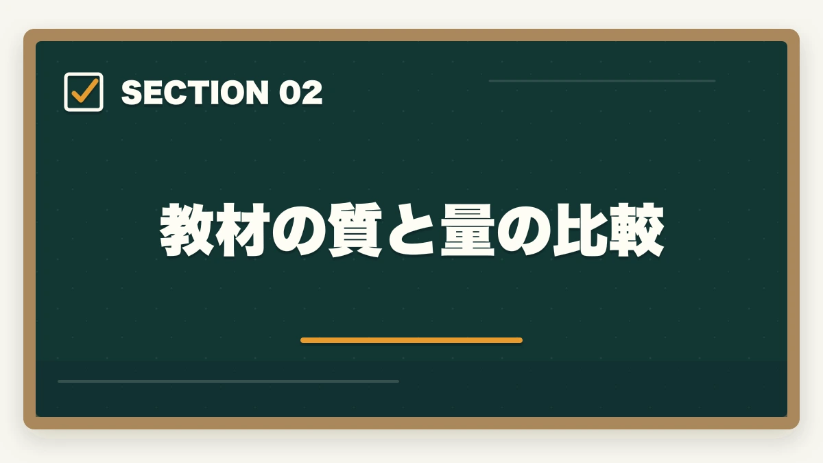 教材の質と量の比較｜ケアマネ通信講座のユーキャン大原三幸徹底比較|3社の選び方の図解