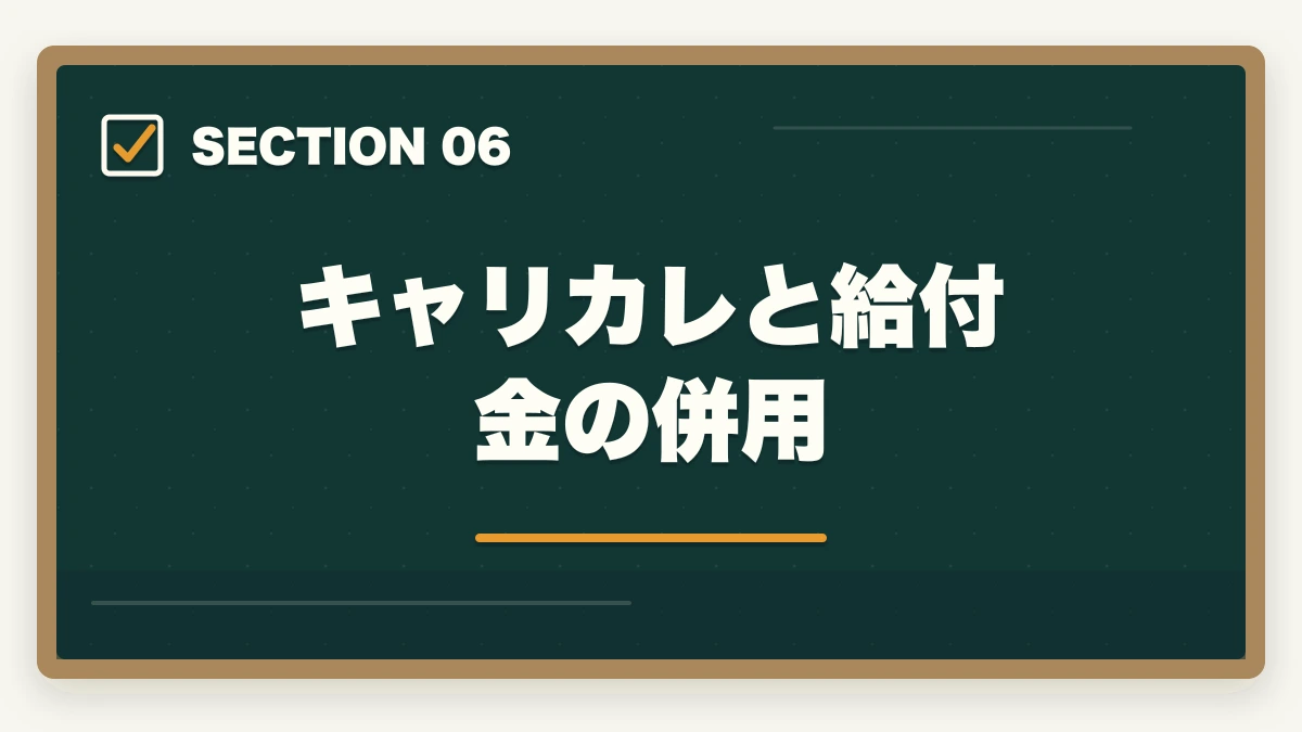 キャリカレと給付金の併用｜登販キャリカレ評判|全額返金保証+2講座目無料の特長と注意点の図解