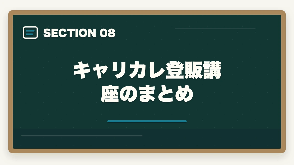 キャリカレ登販講座のまとめ｜登販キャリカレ評判|全額返金保証+2講座目無料の特長と注意点の図解