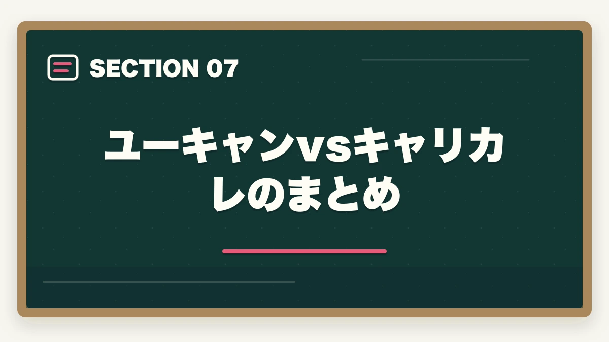 ユーキャンvsキャリカレのまとめ｜登録販売者通信講座ユーキャンとキャリカレの11項目徹底比較の図解