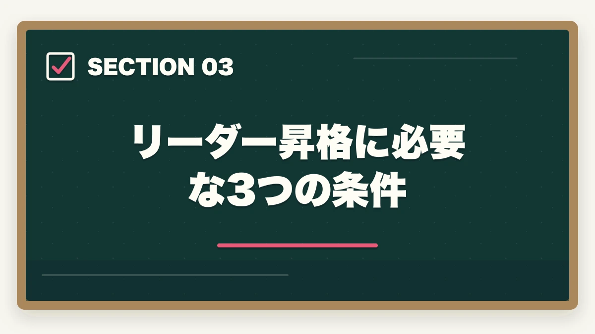 リーダー昇格に必要な3つの条件｜介護福祉士からリーダー昇格を勝ち取る5つの行動戦略と年収アップの図解