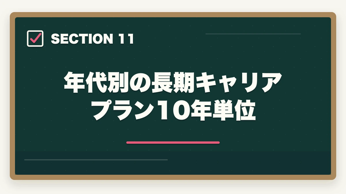 年代別の長期キャリアプラン10年単位｜介護転職の20代30代40代50代の年代別成功戦略を徹底解説の図解