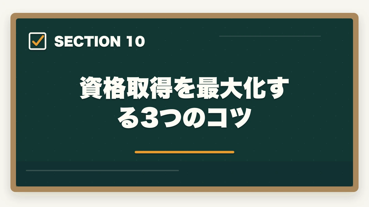 資格取得を最大化する3つのコツ｜介護資格5つの年収相場と転職市場価値を徹底解説する完全ガイドの図解