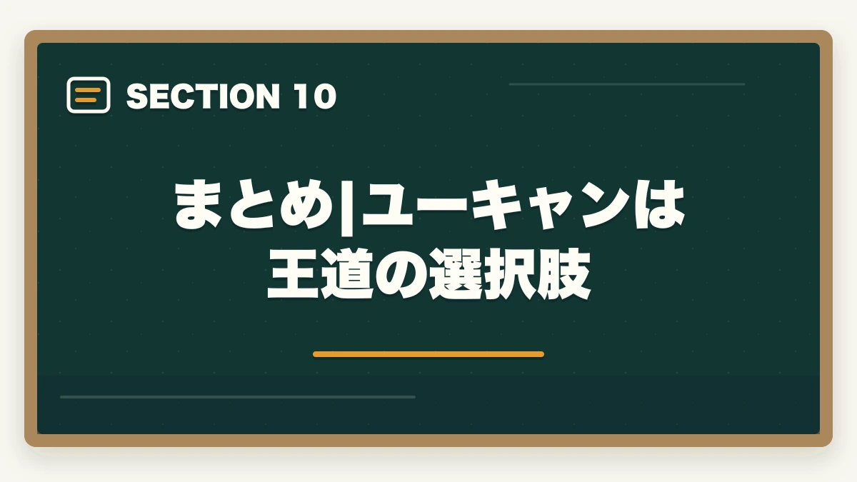 まとめ|ユーキャンは王道の選択肢｜ユーキャン介護福祉士講座の評判は本当?10年現場経験者が口コミと実態を徹底検証の図解