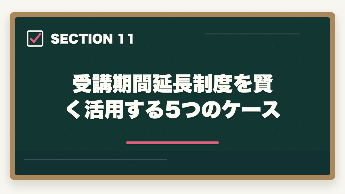 受講期間延長制度を賢く活用する5つのケース｜医療事務は何ヶ月で取れる?最短3ヶ月から1年までの期間別合格戦略の図解