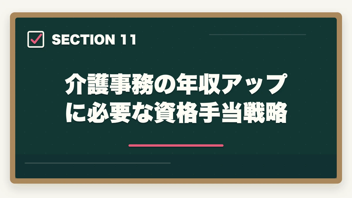 介護事務の年収アップに必要な資格手当戦略｜介護事務の年収・給料は本当に安い?パート時給・正社員年収を完全公開の図解