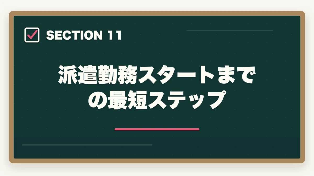 派遣勤務スタートまでの最短ステップ｜介護事務の派遣で時給1,500円以上を狙う|高時給求人とおすすめ派遣会社の図解