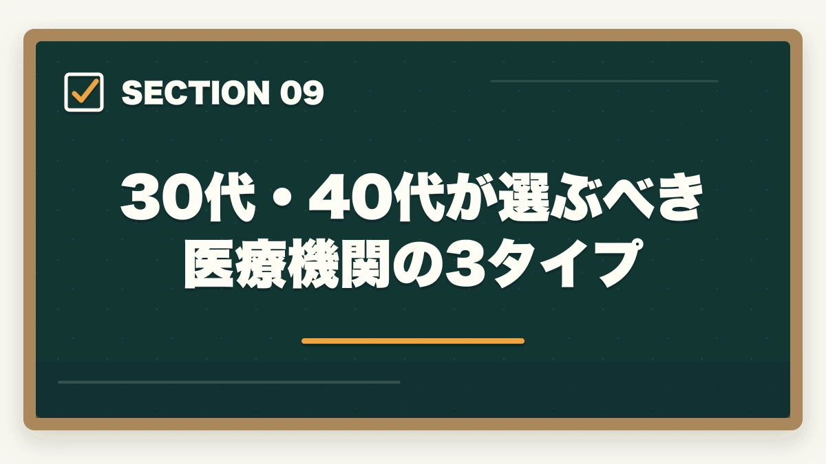 30代・40代が選ぶべき医療機関の3タイプ｜看護助手の中途採用は30代・40代未経験でも可能|転職成功の5つのコツの図解
