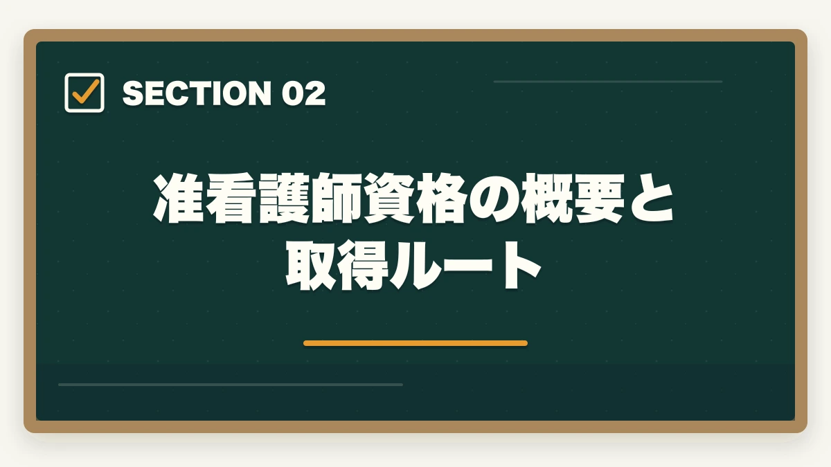 准看護師資格の概要と取得ルート｜看護助手から准看護師へキャリアアップする方法|働きながら看護師を目指す最短ルートの図解