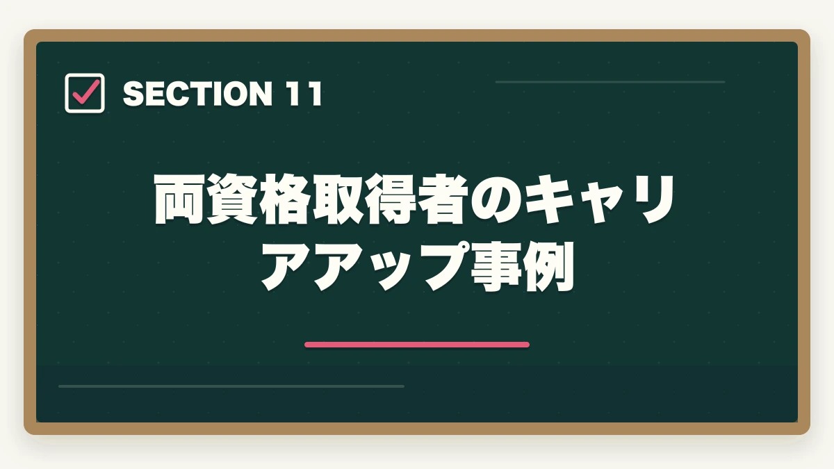 両資格取得者のキャリアアップ事例｜介護事務と医療事務はどっちが良い?5つの軸で比較|あなたに向いているのはこっちの図解