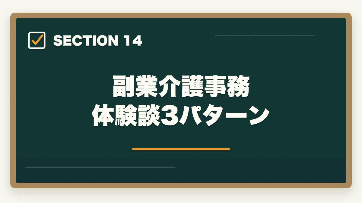 副業介護事務 体験談3パターン｜介護事務はダブルワーク・副業に最適|本業と両立して月3〜10万円稼ぐ方法の図解