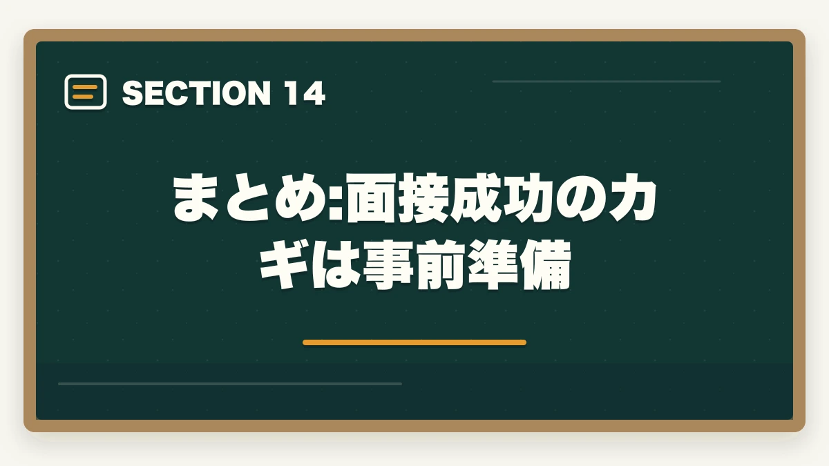まとめ:面接成功のカギは事前準備｜登録販売者面接で必ず聞かれる7つの質問と回答例|未経験OKの面接対策完全ガイドの図解