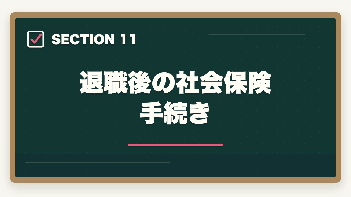 退職後の社会保険手続き｜登録販売者の退職理由 伝え方完全ガイド|円満退職と次の転職に活かす5つのコツの図解