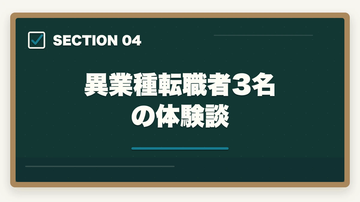 異業種転職者3名の体験談｜30-40代の異業種転職に調剤薬局事務|営業・販売・事務出身者のキャリア再構築ガイドの図解