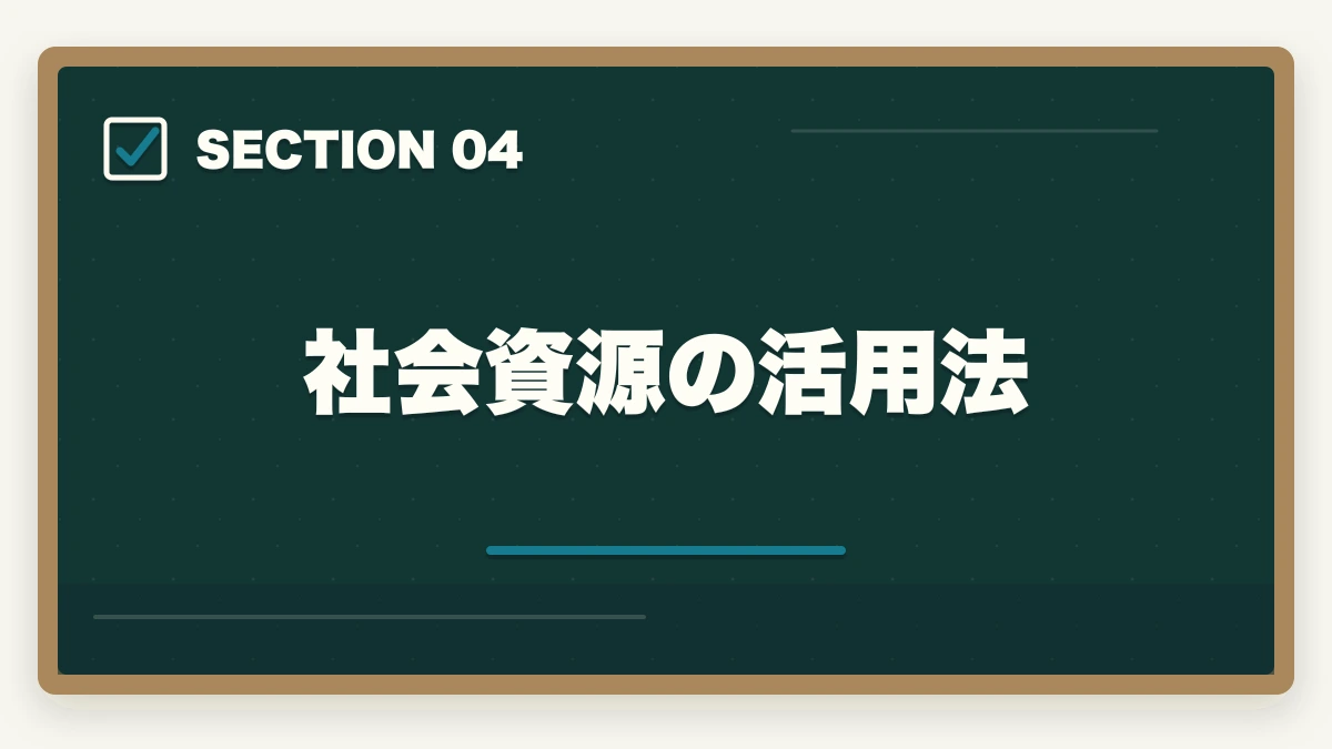 社会資源の活用法｜認知症介助士は家族介護で活きる?在宅で親の認知症ケアに役立つ資格活用ガイドの図解