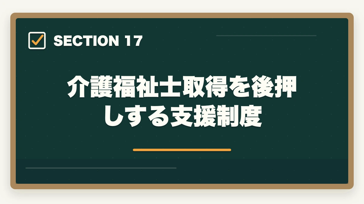 介護福祉士取得を後押しする支援制度｜の図解