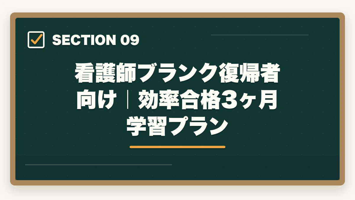 看護師ブランク復帰者向け｜効率合格3ヶ月学習プラン｜看護師ブランク有でケアマネ受験資格はある？|10年介護経験者が実務経験5年900日の通算ルールを解説の図解