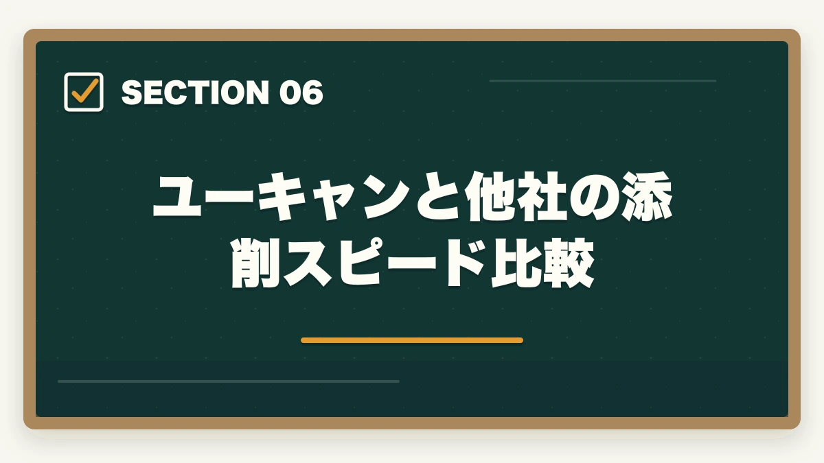 ユーキャンと他社の添削スピード比較｜ユーキャン社会福祉士の添削は遅い？|10年介護経験者が返却2-3週間の実態と対処法を解説の図解