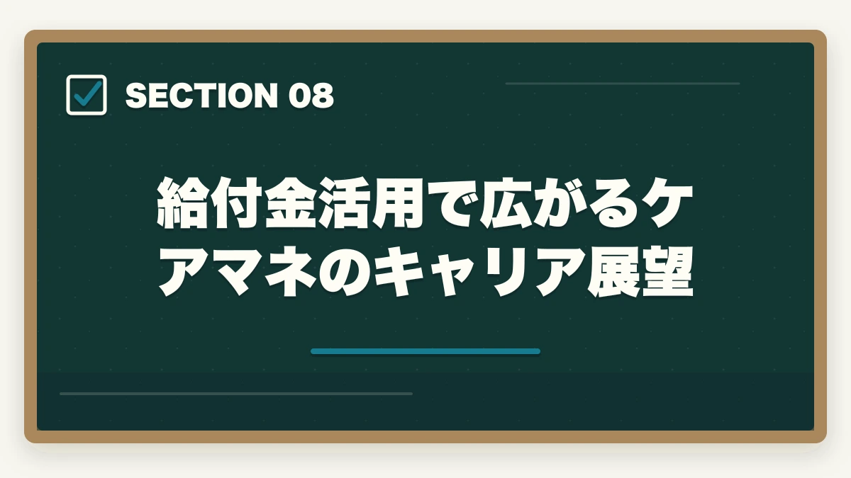 給付金活用で広がるケアマネのキャリア展望|ケアマネジャーの教育訓練給付金でいくら戻る?ユーキャン・大原・三幸福祉の実質負担額完全比較の図解