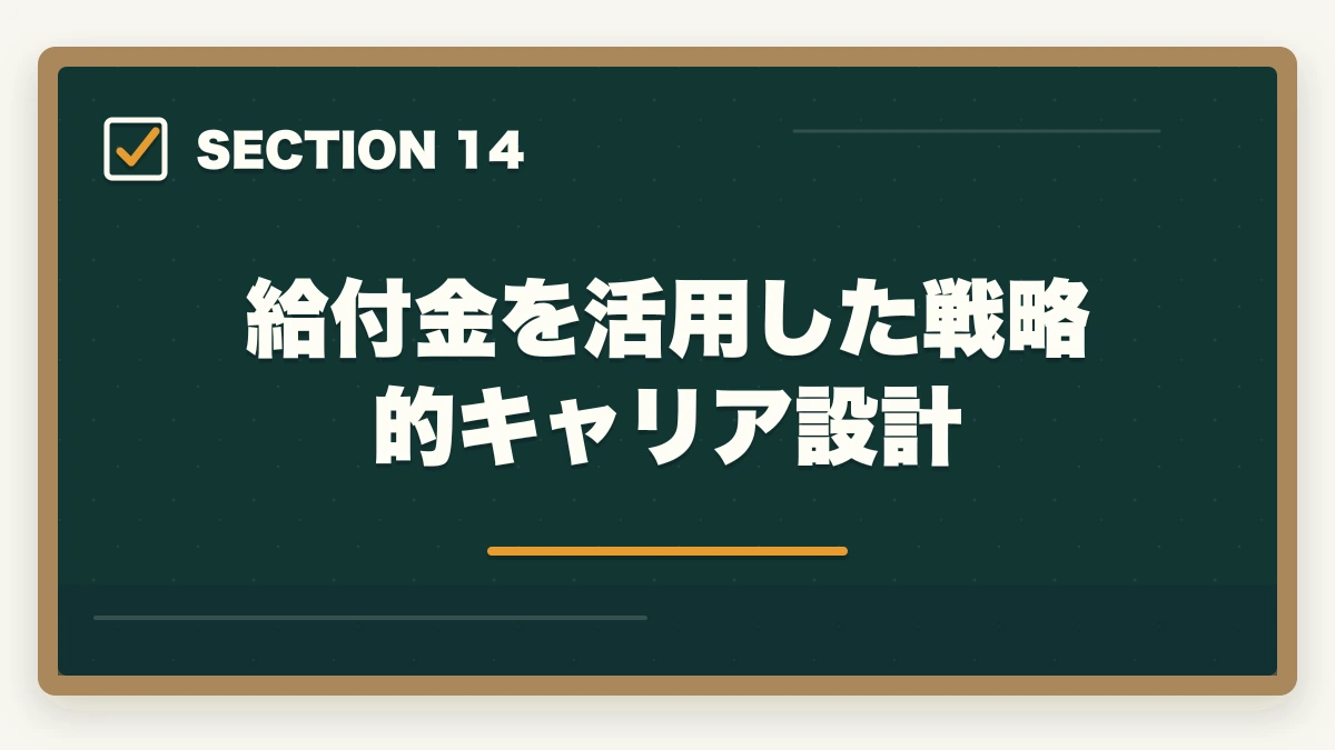 給付金を活用した戦略的キャリア設計|ケアマネジャーの教育訓練給付金でいくら戻る?ユーキャン・大原・三幸福祉の実質負担額完全比較の図解
