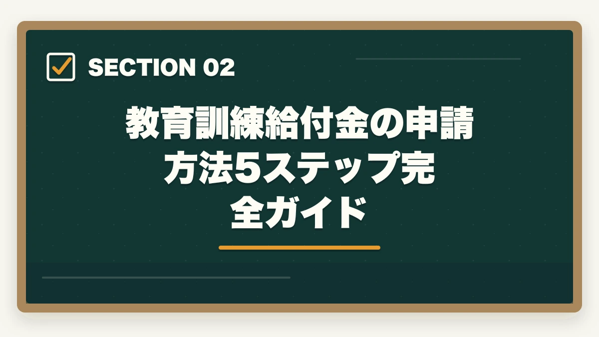 教育訓練給付金の申請方法5ステップ完全ガイド|登録販売者の教育訓練給付金でいくら戻る?ユーキャン・キャリカレ・ヒューマンの実質負担額完全比較の図解