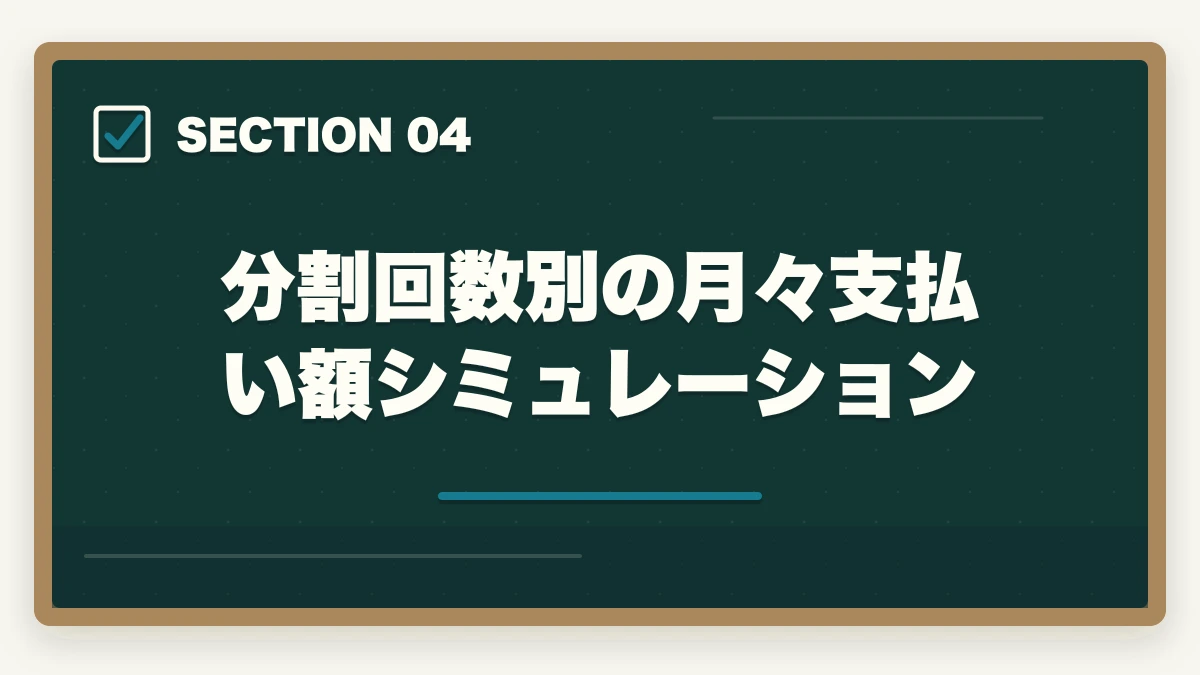 分割回数別の月々支払い額シミュレーション｜ユーキャン登録販売者の分割払いvs一括払い完全比較|月々3,900円から始める支払い方法ガイドの図解