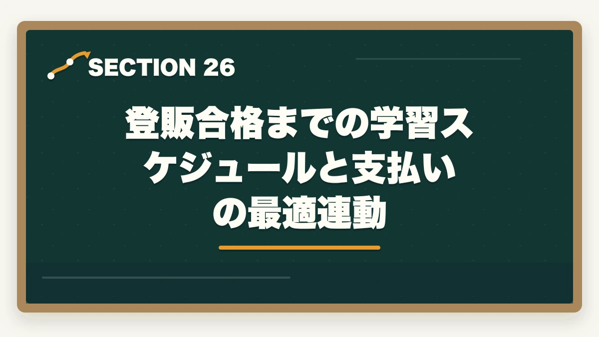 登販合格までの学習スケジュールと支払いの最適連動｜ユーキャン登録販売者の分割払いvs一括払い完全比較|月々3,900円から始める支払い方法ガイドの図解