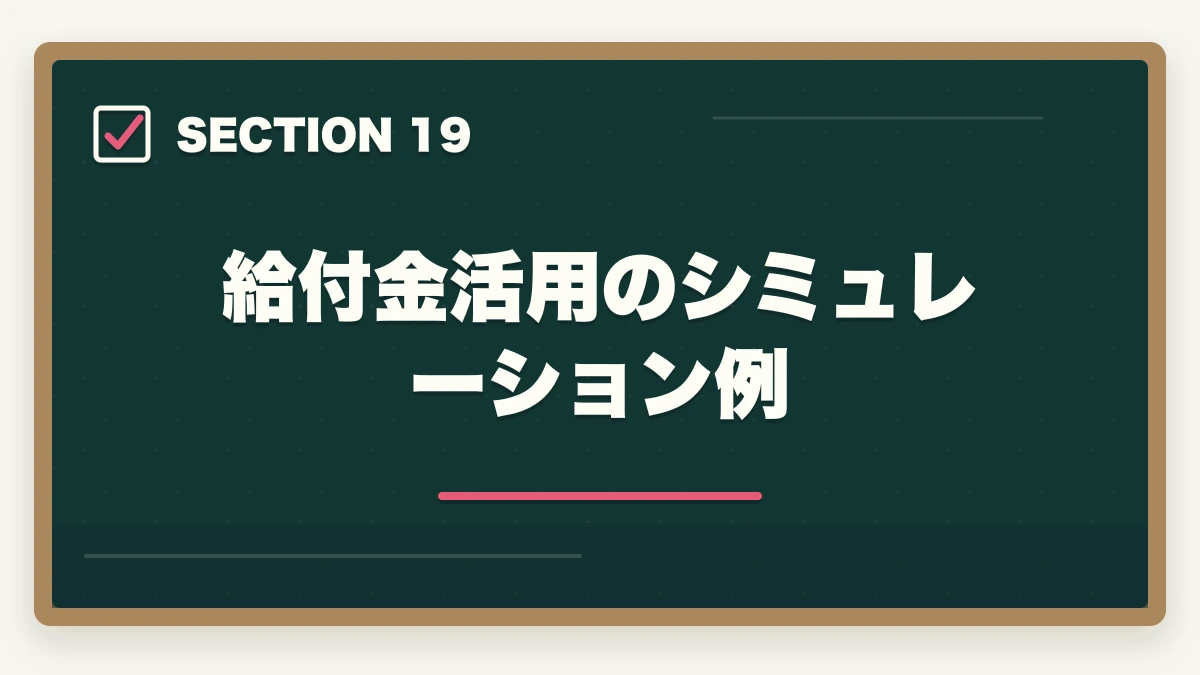 給付金活用のシミュレーション例｜ユーキャン介護福祉士を最もお得に取得する完全ガイド|月々3,900円+給付金で実質約4万円の図解