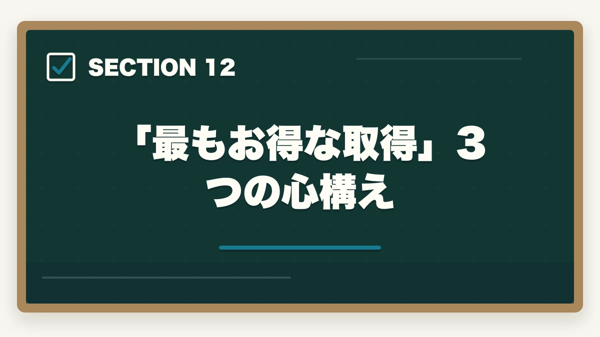 「最もお得な取得」3つの心構え｜ユーキャン医療事務を最もお得に取得する完全ガイド|月々3,300円+給付金で実質約3.9万円の図解