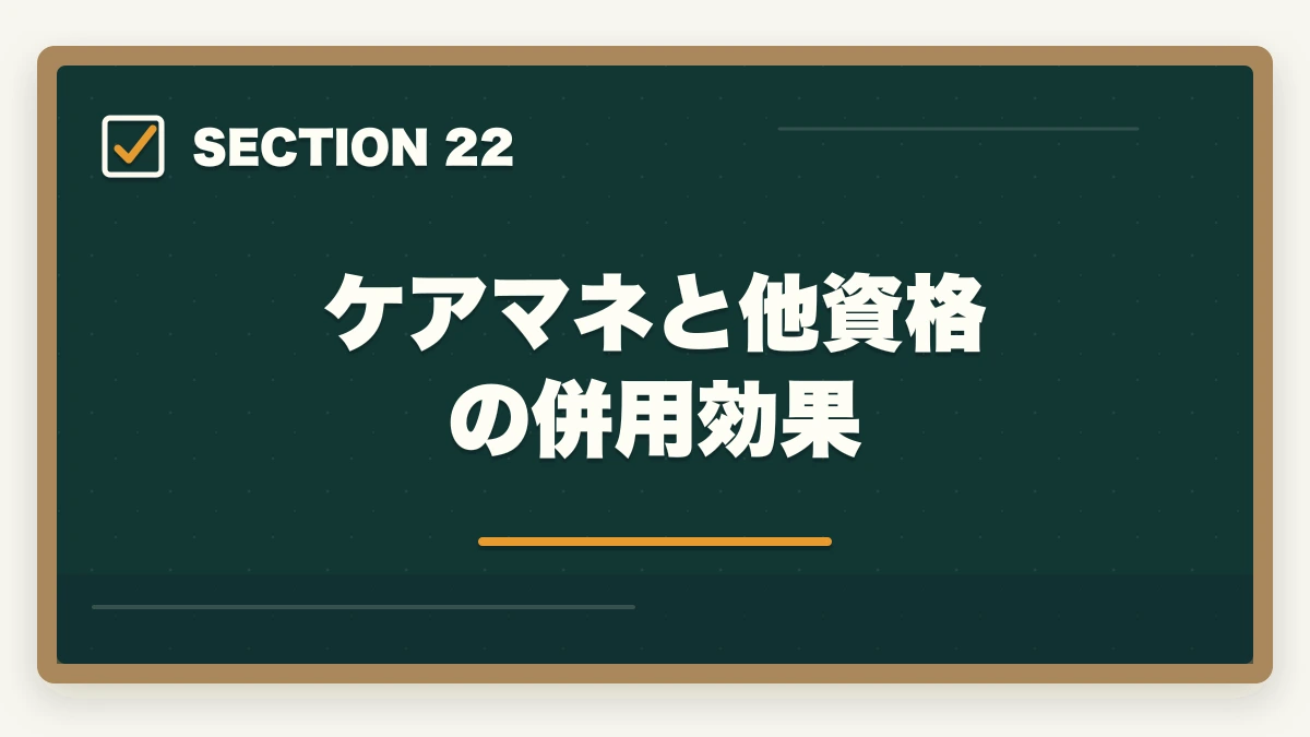 ケアマネと他資格の併用効果｜ユーキャンケアマネを最もお得に取得する完全ガイド|月々3,900円+給付金で実質約4.3万円の図解