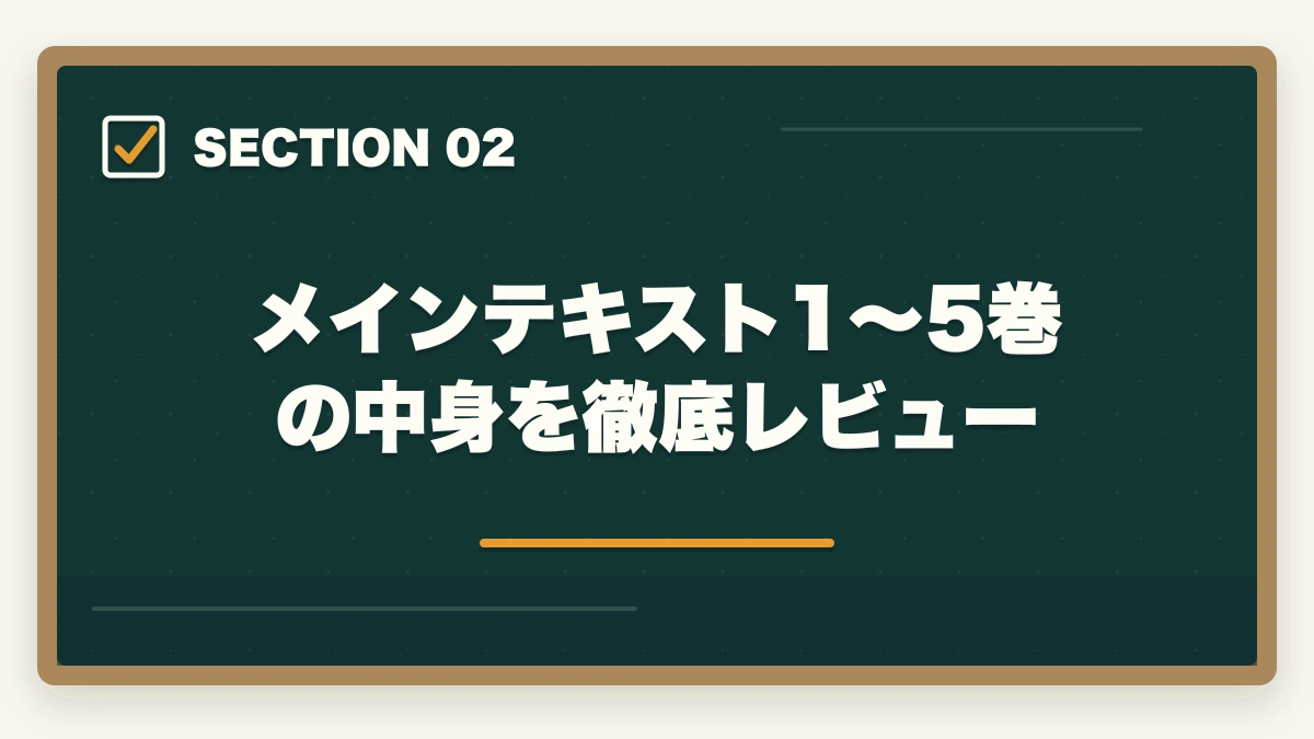 メインテキスト1〜5巻の中身を徹底レビュー｜ユーキャン医療事務の教材中身レビュー|9種類のフルカラー教材セットを10年経験者が徹底評価の図解