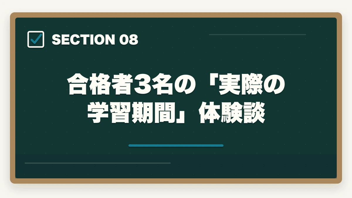 合格者3名の「実際の学習期間」体験談|ユーキャン介護事務は何ヶ月で取れる?|標準3ヶ月・最短2ヶ月・余裕8ヶ月の3プラン完全比較の図解
