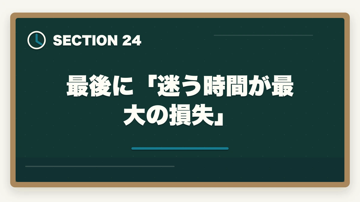 最後に「迷う時間が最大の損失」|ユーキャン看護助手のキャンセル・返金完全ガイド|8日間クーリングオフの正しい使い方の図解