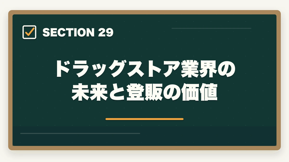 ドラッグストア業界の未来と登販の価値|の図解