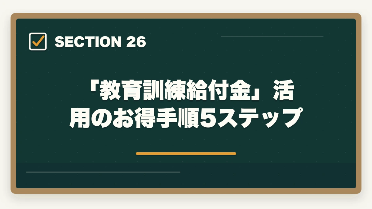 「教育訓練給付金」活用のお得手順5ステップ｜ユーキャン調剤薬局事務の教材中身レビュー|テキスト3冊+薬価早見表+接遇マナーを10年経験者が徹底評価の図解