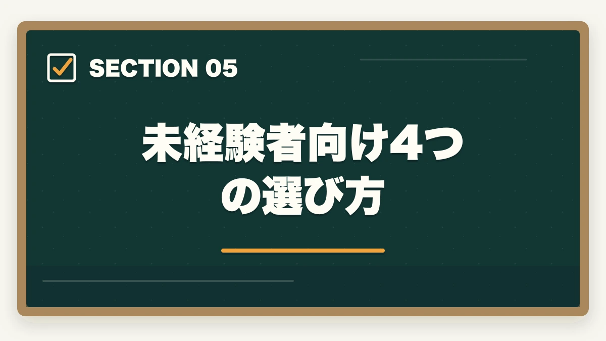 未経験者向け4つの選び方｜未経験から取れる介護・医療資格ランキング5選|受験資格不問・3〜6ヶ月で取得【入門完全ガイド】の図解