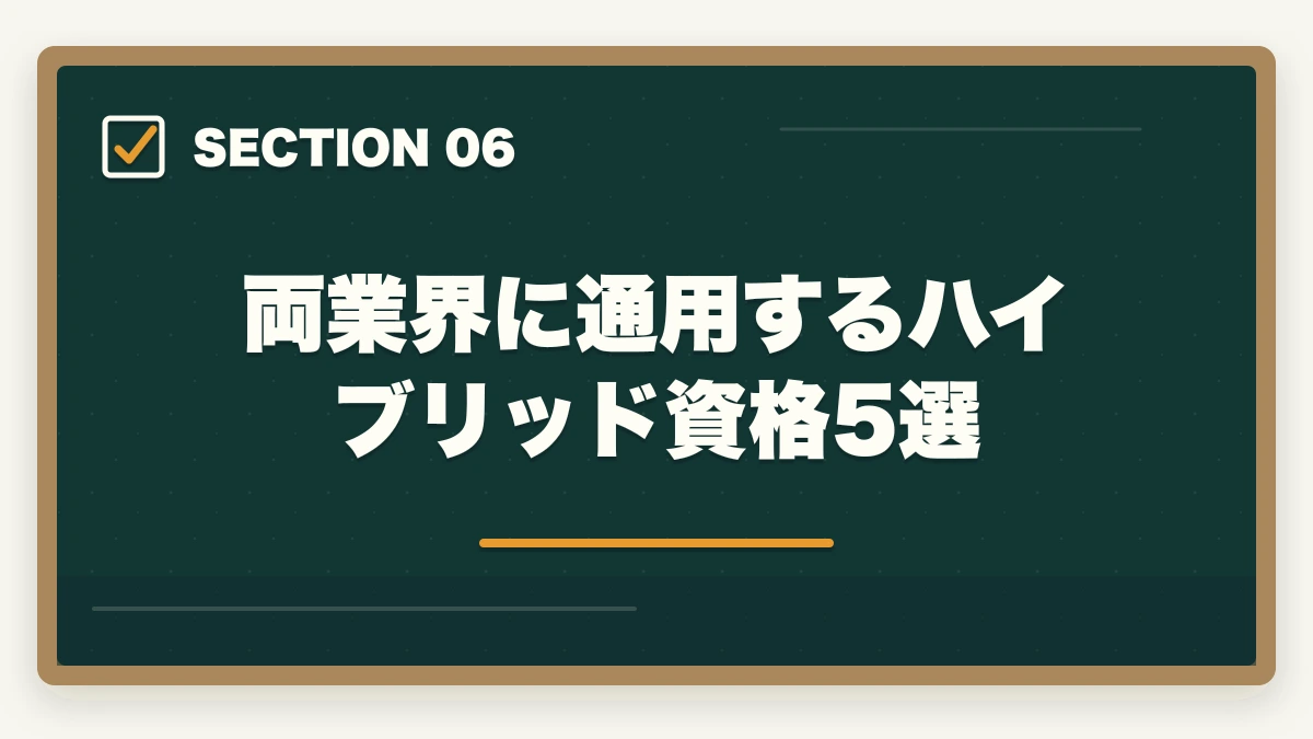 両業界に通用するハイブリッド資格5選｜介護資格と医療資格どちらを取るべき?|業界の違い・年収・将来性を10年経験者が解説の図解