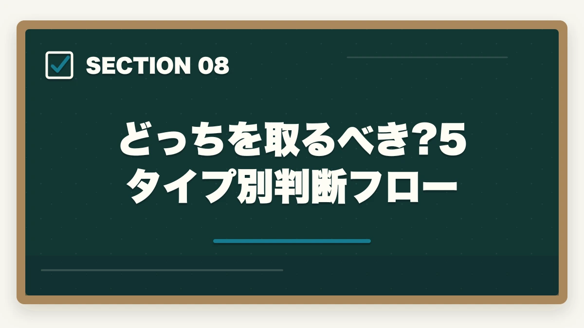 どっちを取るべき?5タイプ別判断フロー｜認知症ケア専門士と認知症介助士の違い|5軸完全比較とどっちを取るべきかの図解