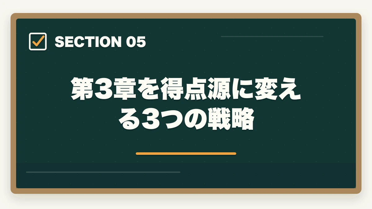 第3章を得点源に変える3つの戦略｜登録販売者試験第3章主要成分の暗記法完全ガイドの図解