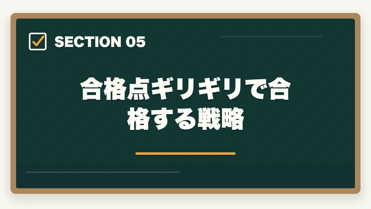 合格点ギリギリで合格する戦略｜ケアマネ試験の合格点推移と難易度予測の図解