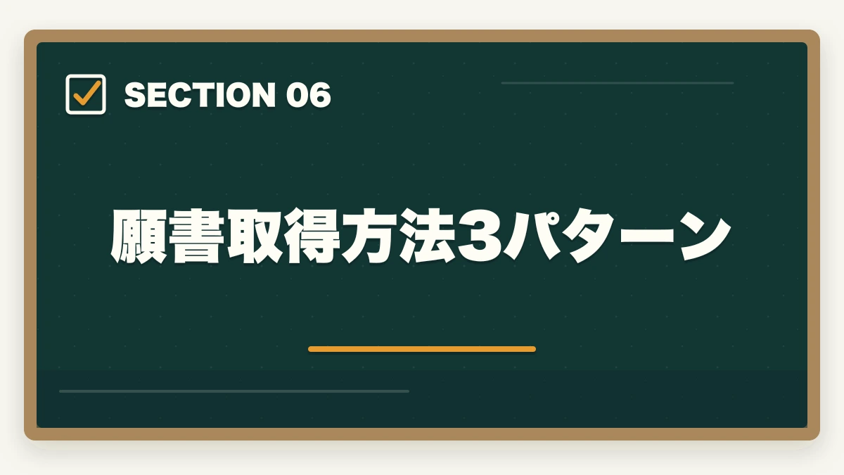 願書取得方法3パターン｜登録販売者試験の申込み完全ガイドの図解