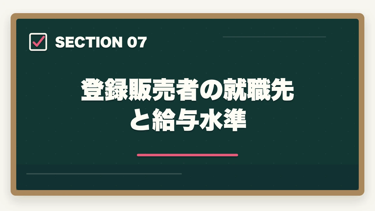 登録販売者の就職先と給与水準｜登録販売者のユーキャンとキャリカレを徹底比較の図解