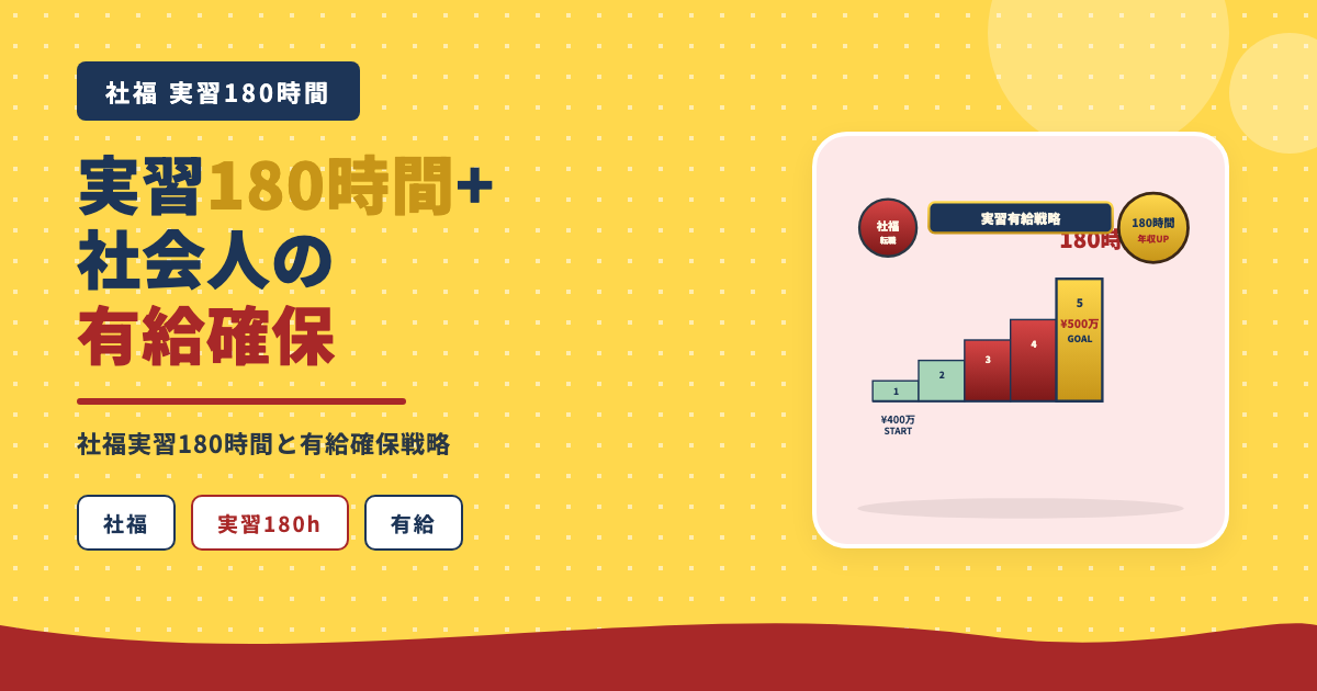 実習180時間と社会人の有給確保
