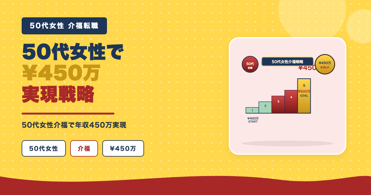 50代女性で介福年収450万実現