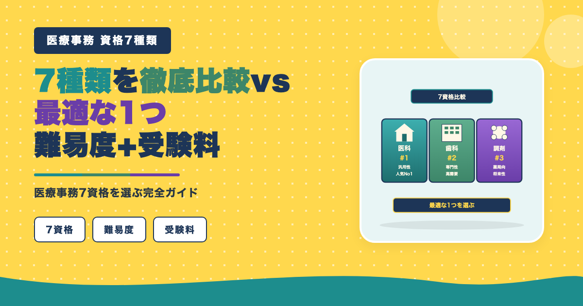 7種類を難易度・受験料・将来性で比較